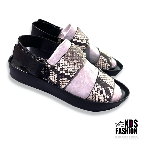 VINCE "Marett" Snake-Embossed Platform Sandals SZ 8 - Picture 2 of 11